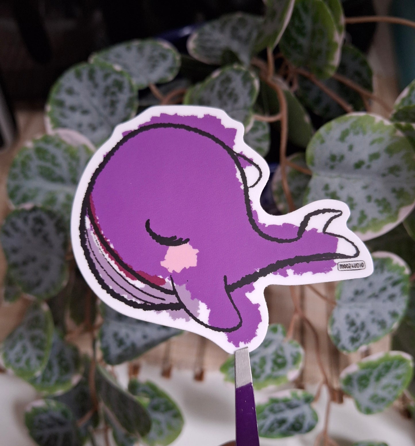 Sticker: BTS Inspired, Whalien 52 Purple Whale
