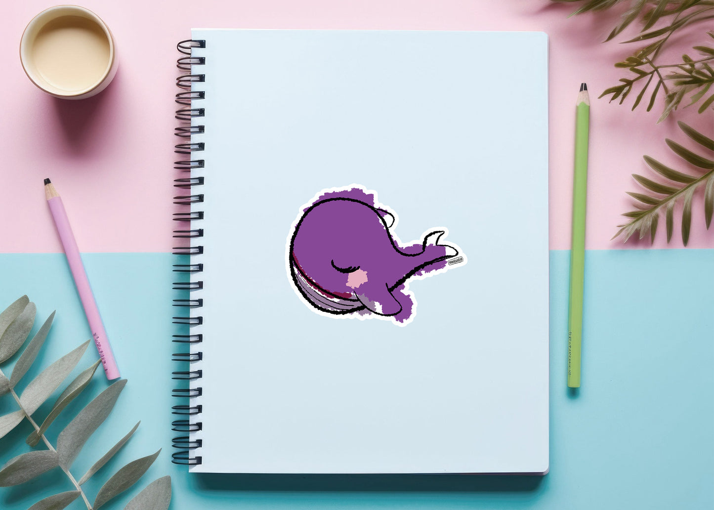 Sticker: BTS Inspired, Whalien 52 Purple Whale