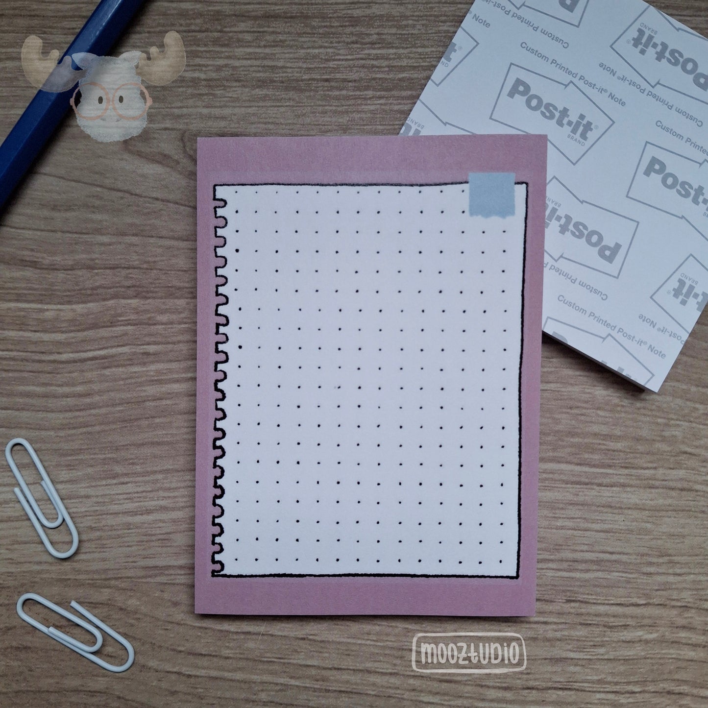 Post-it Notepad: Faded Lavendar Dot Grid