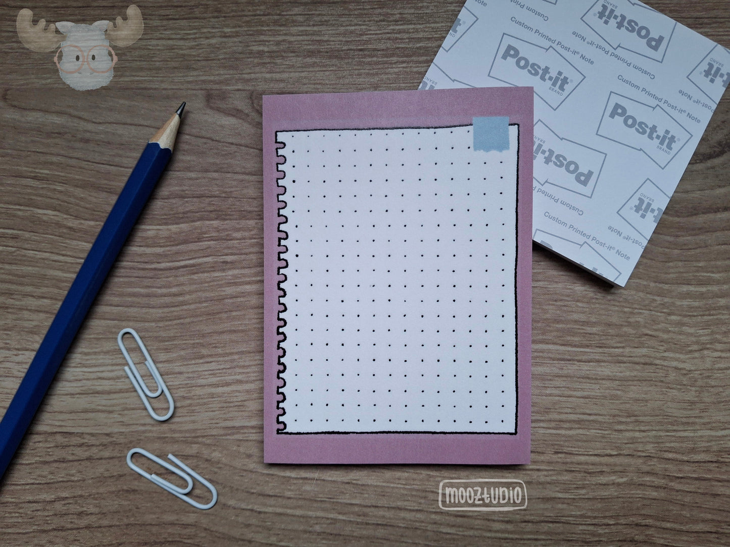 Post-it Notepad: Faded Lavendar Dot Grid