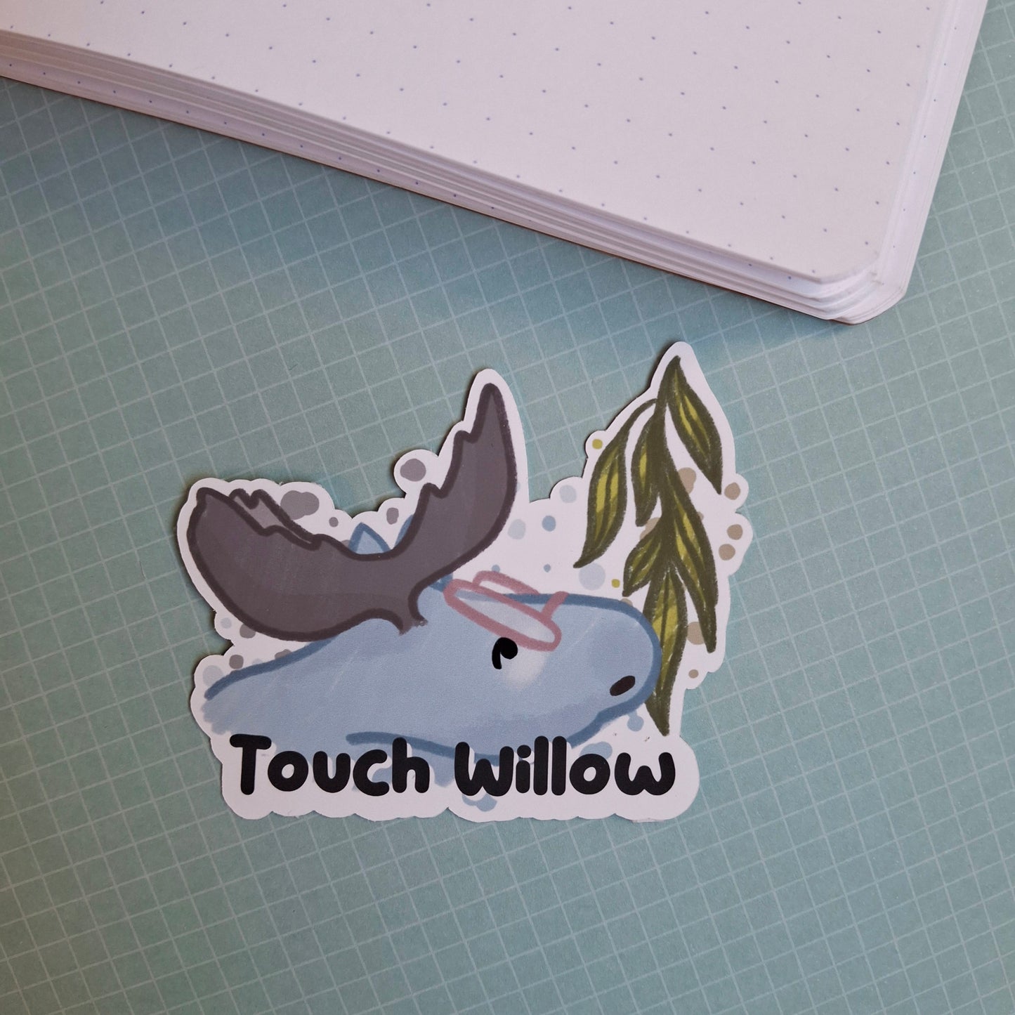 Sticker: Touch Grass, Relatable Moose