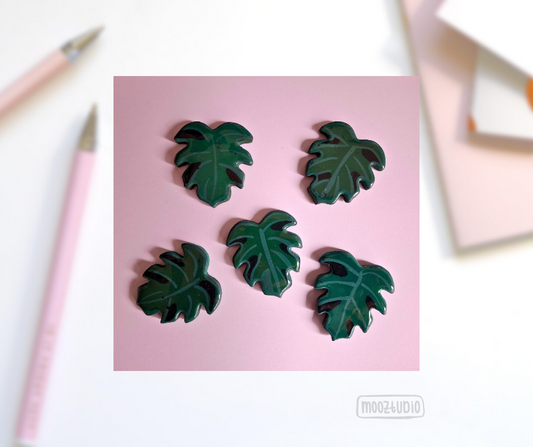 Magnets: Handmade Monstera Leaves
