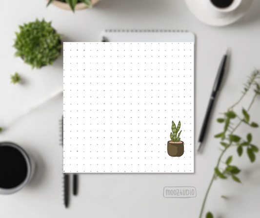 Post-it Notepad: Snake Plant Dot Grid