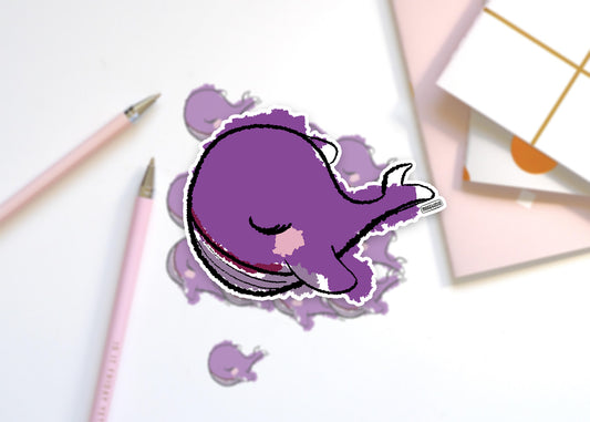 Sticker: BTS Inspired, Whalien 52 Purple Whale