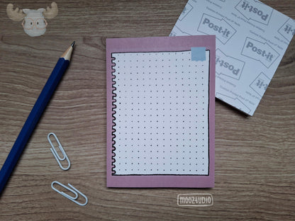 Notepad: Faded Lavender Dot Grid