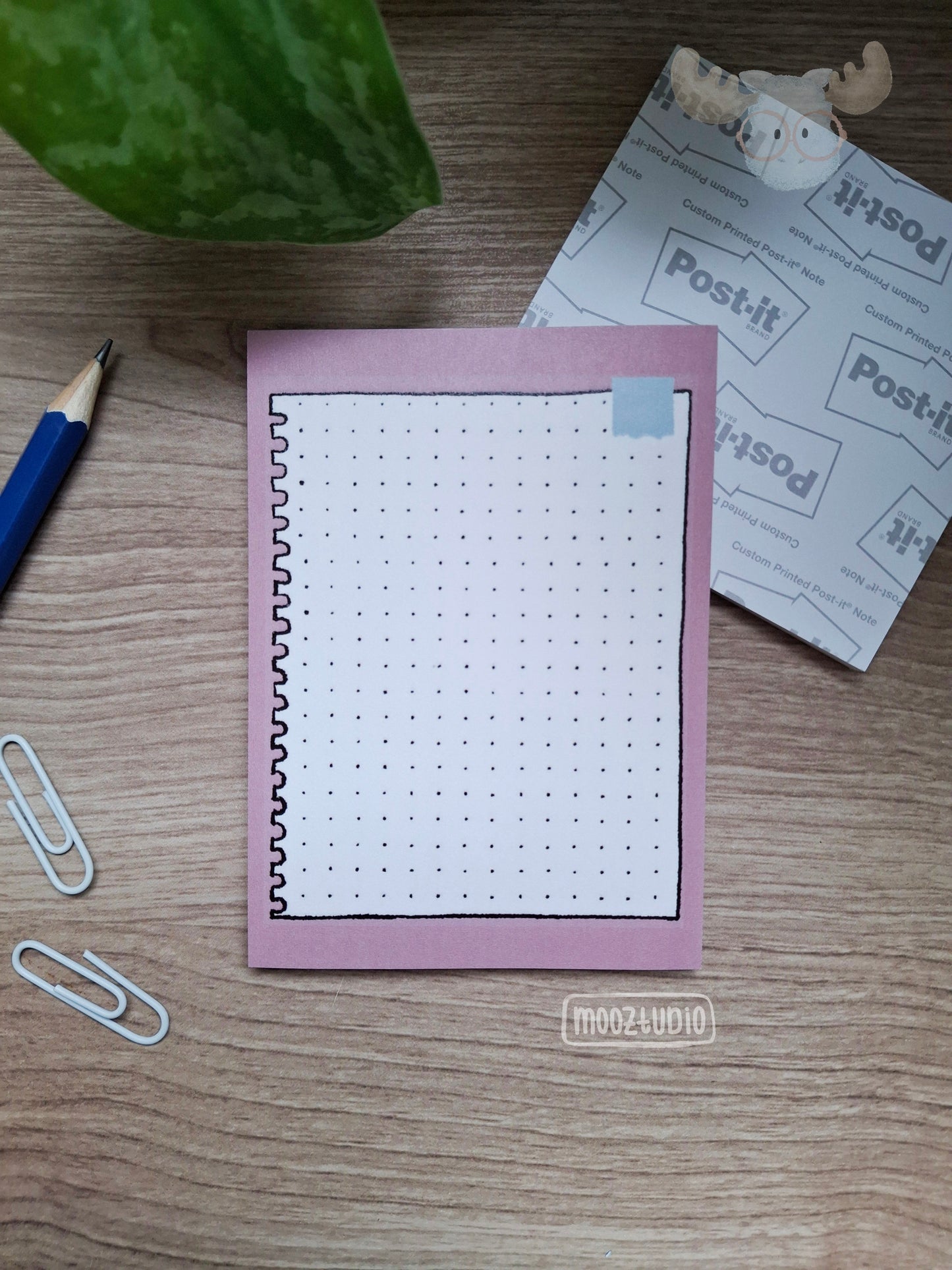 Post-it Notepad: Faded Lavendar Dot Grid