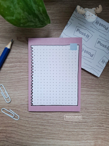 Notepad: Faded Lavender Dot Grid