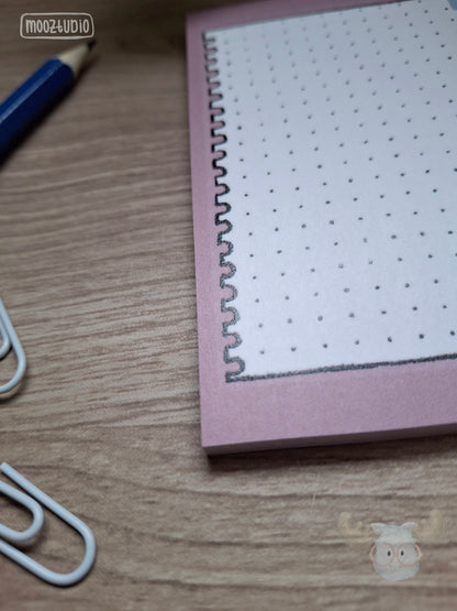 Notepad: Faded Lavender Dot Grid
