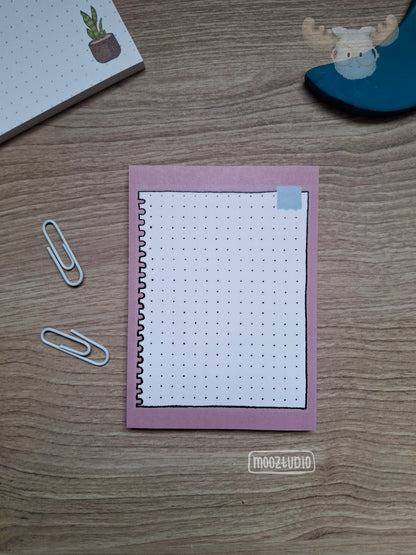 Notepad: Faded Lavender Dot Grid