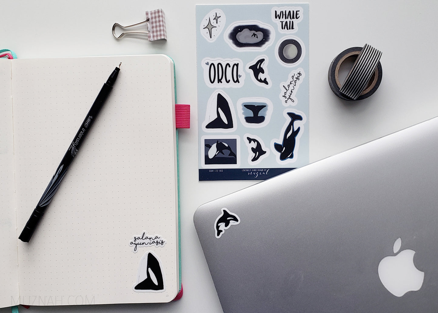 Sticker Sheet: Orca