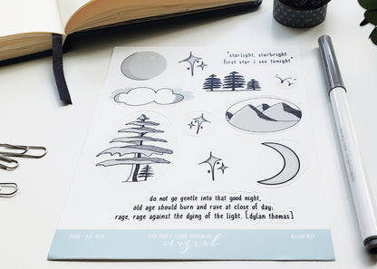 Sticker Sheet: Into the Night