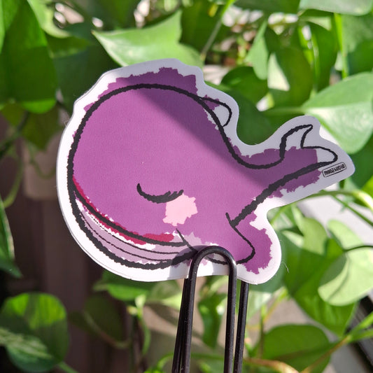 Sticker: Purple Whale