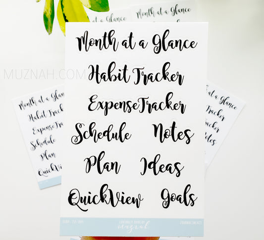 Stickers: Journaling, Planner Labels